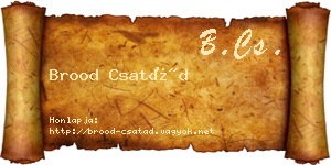 Brood Csatád névjegykártya
